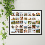Modern 35 Photo Collage Poster<br><div class="desc">Create your own personalised photo collage poster featuring 35 of your favourite photos.</div>