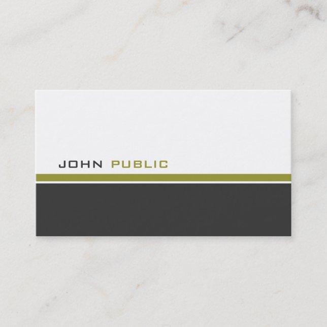 Modern 3 Colour Business Card (Front)