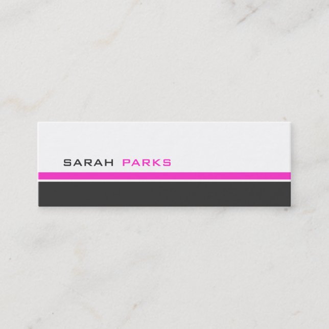 Modern 3 Colour P Mini Business Card (Front)