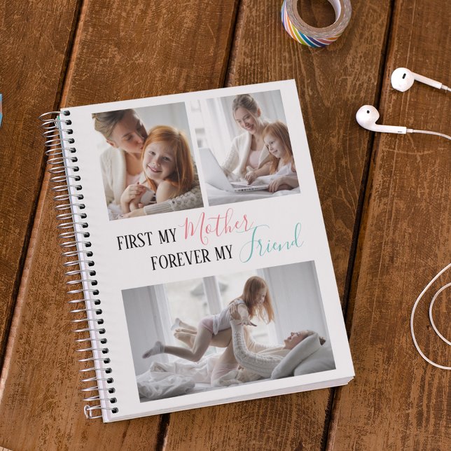 Modern 3 Photo Collage | Mother | Daughter Notebook (Creator Uploaded)