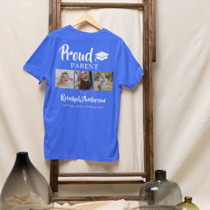 Modern 3 Photo Collage   Proud Parent T-Shirt
