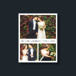 Modern 3 Photo Collage Wedding Canvas Print<br><div class="desc">Modern 3 Photo Collage Wedding Canvas Print</div>