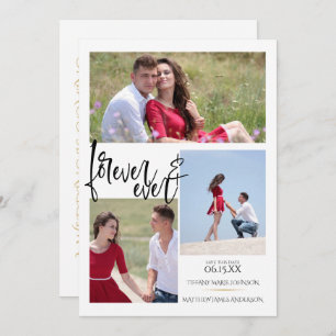 Modern 3 Photo Template Minimalist Save the Date