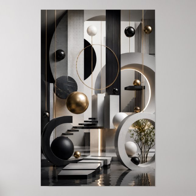 Modern 3D Architectural Wall Art  (Front)