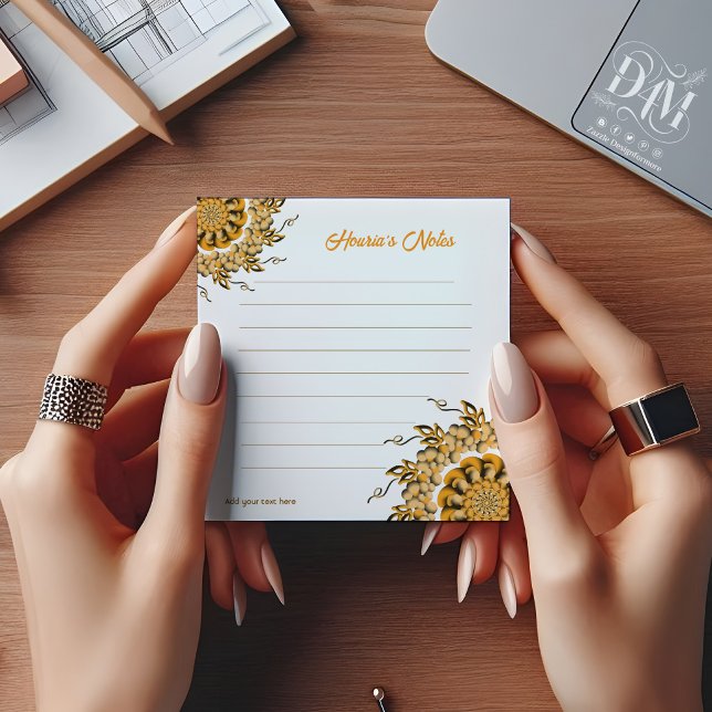 Modern 3D Blush Orange Floral Mandala Doodle  Post-it Notes (Creator Uploaded)