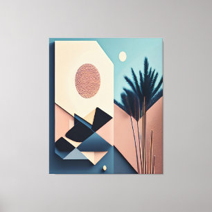 Modern 3D Boho Minimalist Abstract Art Canvas Print