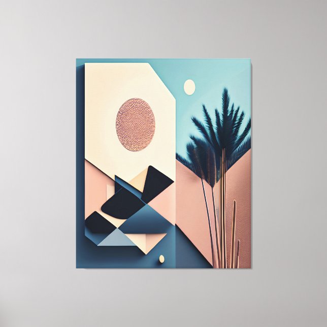 Modern 3D Boho Minimalist Abstract Art   Canvas Print (Front)