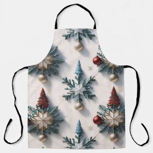 Modern 3D Christmas design 4 for every housewife Apron