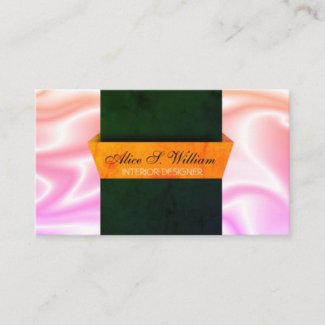 Modern 3D Designed Interior Designer  Business Card (Front)