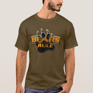 Modern 3D effect Design Bears Rule Bear Paw T-Shirt