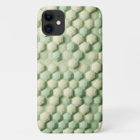 Modern 3D Geometric Hexagon Pattern - Elegant Mint
