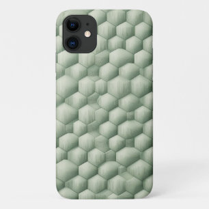 Modern 3D Geometric Hexagon Texture - Elegant Sage Case-Mate iPhone Case