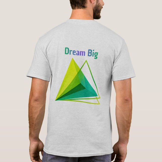 Modern 3D Geometric Keep Going T-Shirt (Back)