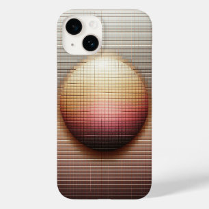 Modern 3D Geometric Sphere Gradient Sunset Tiles L Case-Mate iPhone 14 Case