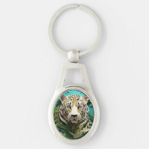 Modern 3D Leopard Animal Lover  Key Ring