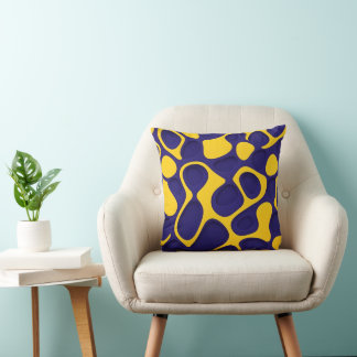 Modern 3D Paper Cut Organic Shapes Cushion