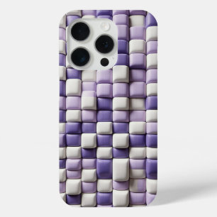 Modern 3D Soft Purple & White Cube Case - Abstract