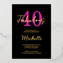 Modern 40 and Fabulous 40th Birthday Party