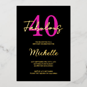 Modern 40 and Fabulous 40th Birthday Party