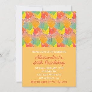 Modern 40th birthday invitations Balloons 