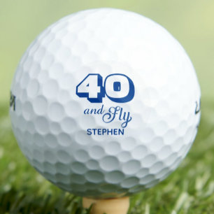 Modern 40th birthday party simple 80s golf balls