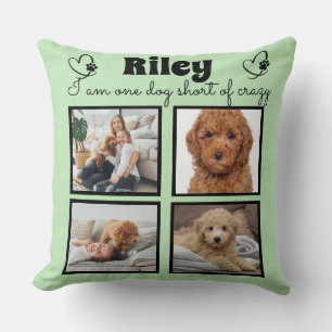 Modern 4 dog photo - personalised collage Cushion