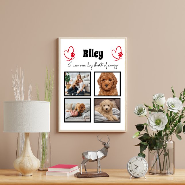  Modern 4 dog photo - personalised collage Poster (Creator Uploaded)