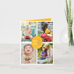 Modern 4 image easter  holiday card