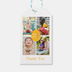 Modern 4 image easter thank you gift tags