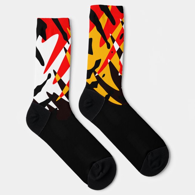 Modern 4 Nations Socks Native Tribal Art Socks  (Right)