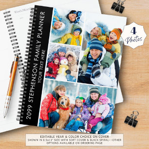 Modern 4 Photo Collage Personalised Custom Planner