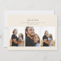 modern 4 photo collage script calligraphy wedding