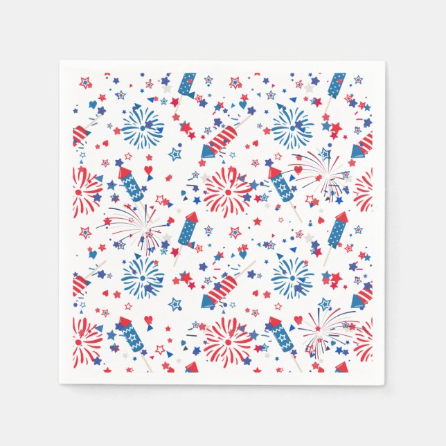 Modern 4th July Pattern 03 Napkin (Front)