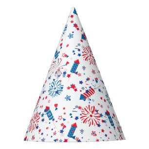 Modern 4th July Pattern 03 Party Hat