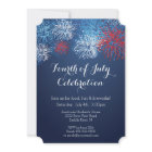 Modern 4th of July Fireworks Barbecue Invitation