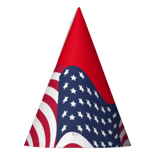 Modern 4th of july Patriotic American USA Flag Party Hat