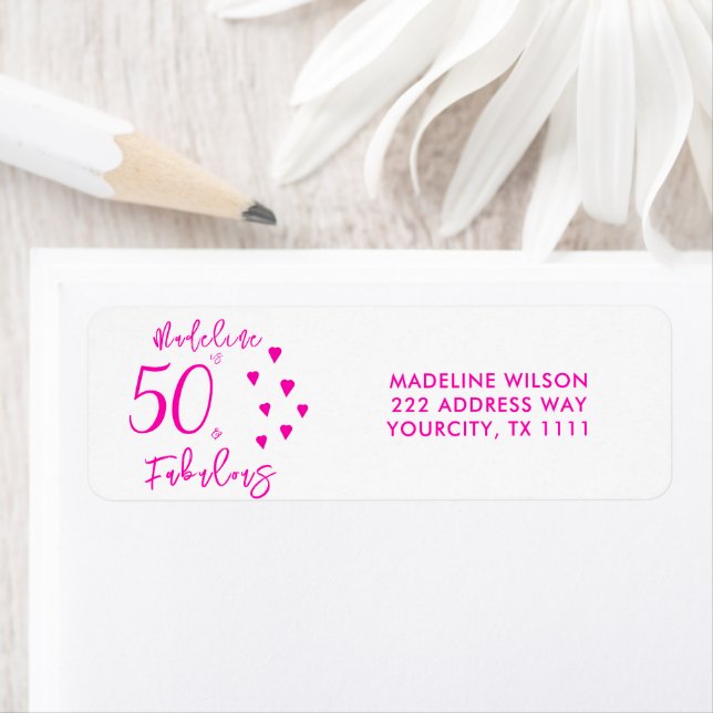 Modern 50 and Fabulous Pink (Insitu)