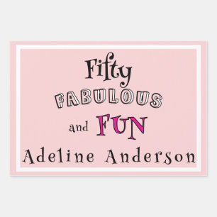 Modern 50 Pink Wrapping Paper Flat Sheet Set of 3