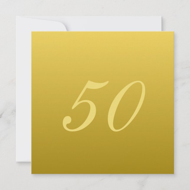 Modern 50th Anniversary Invitations (Front)