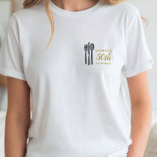 Modern 50th Birthday Dinner Party T-Shirt