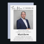 Modern 50th birthday invitations Men Photo<br><div class="desc">Modern 50th birthday invitations Men Photo</div>