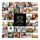 Modern 50th birthday multi photo script gift