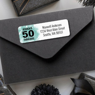 Modern 50th Birthday Return Address