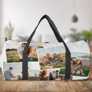 Modern 5 Photo Custom Photo Collage Duffle Bag