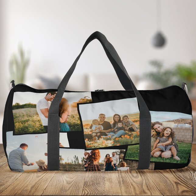 Modern 5 Photo Custom Photo Collage Duffle Bag (Creator Uploaded)