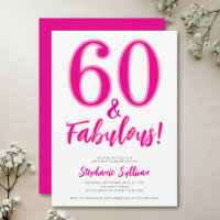 Modern 60 and Fabulous Pink 60th Birthday Party