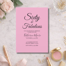Modern 60and Fabulous Pink 60th Birthday Party