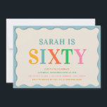 Modern 60th Birthday Party Invitation<br><div class="desc">A festive and colourful 60th birthday party invitation.</div>