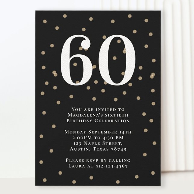 Modern 60th Birthday Party Invitation (Creator Uploaded)