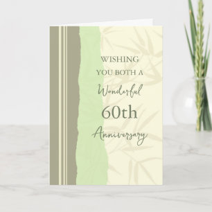 Modern 60th Wedding Anniversary Card